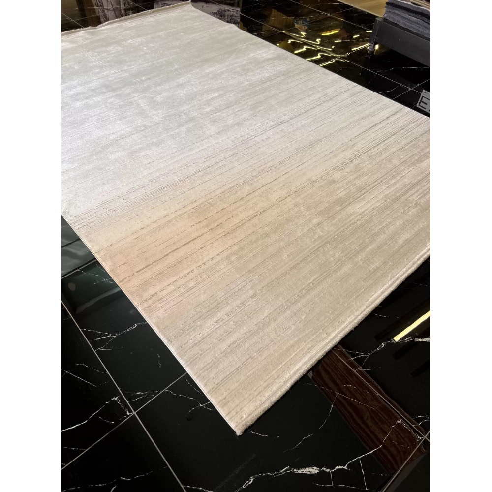 Sanat Halı Doku 3739 Beyaz Düz Modern Salon Halısı