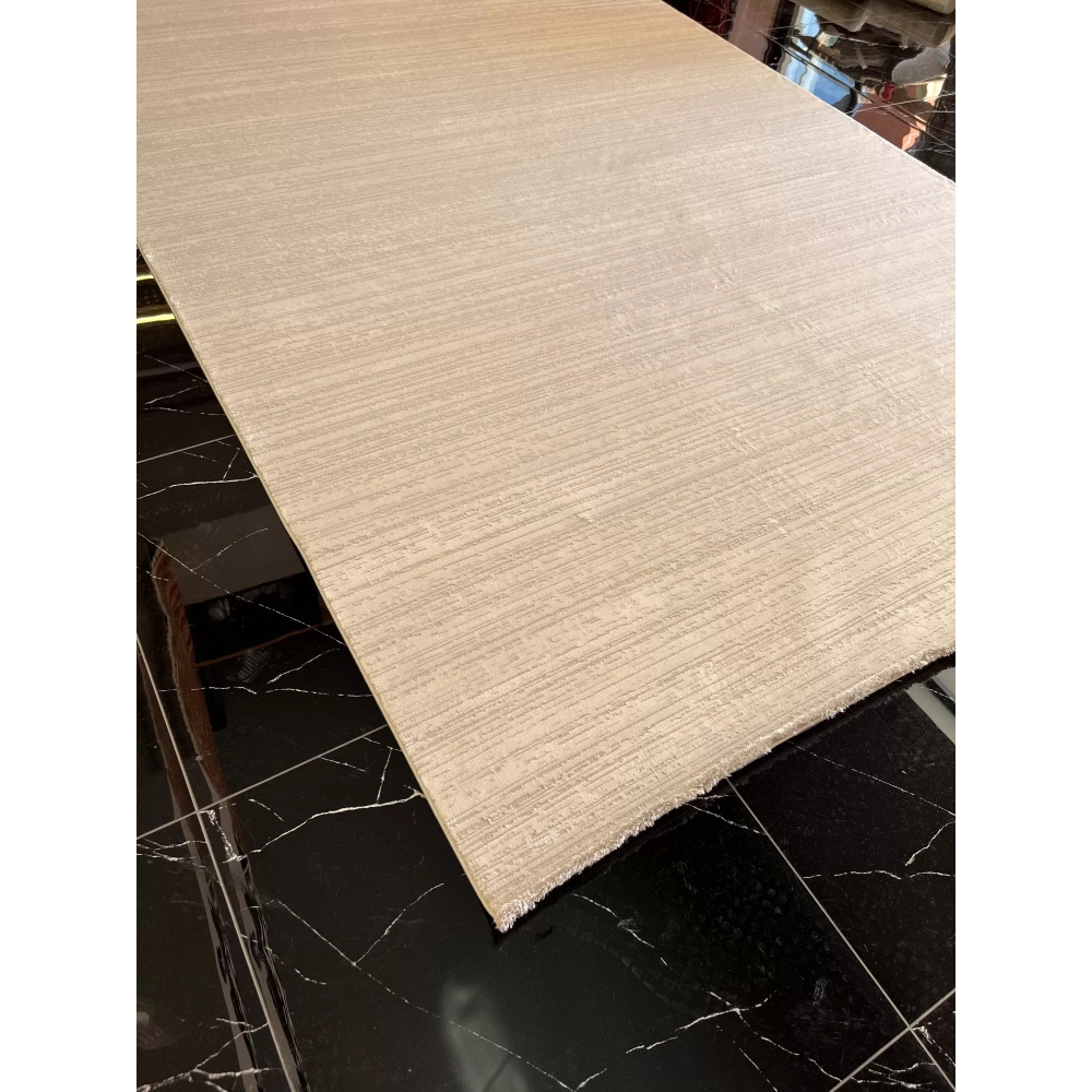 Sanat Halı Doku 3739 Beyaz Düz Modern Salon Halısı