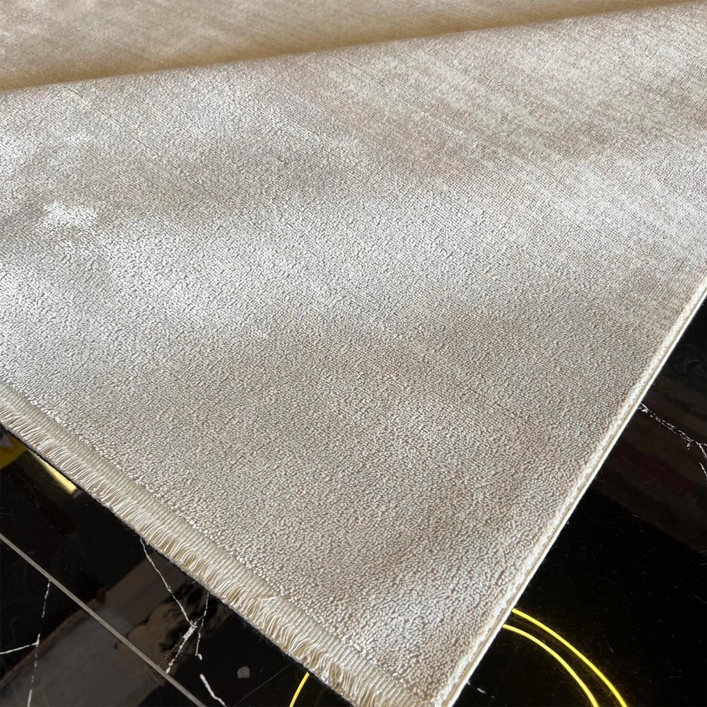 Sanat Halı Doku 3750 Vizon Gri Düz Modern Salon Halısı