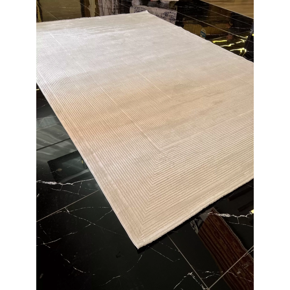 Sanat Halı Gusto 3728 Ekru Modern Salon Halısı