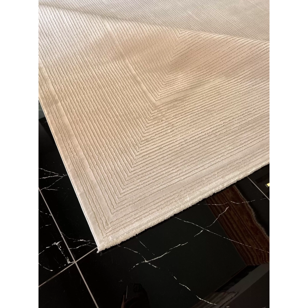 Sanat Halı Gusto 3728 Ekru Modern Salon Halısı