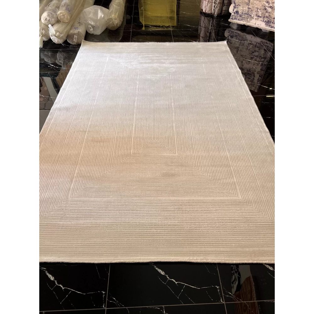 Sanat Halı Gusto 3728 Ekru Modern Salon Halısı