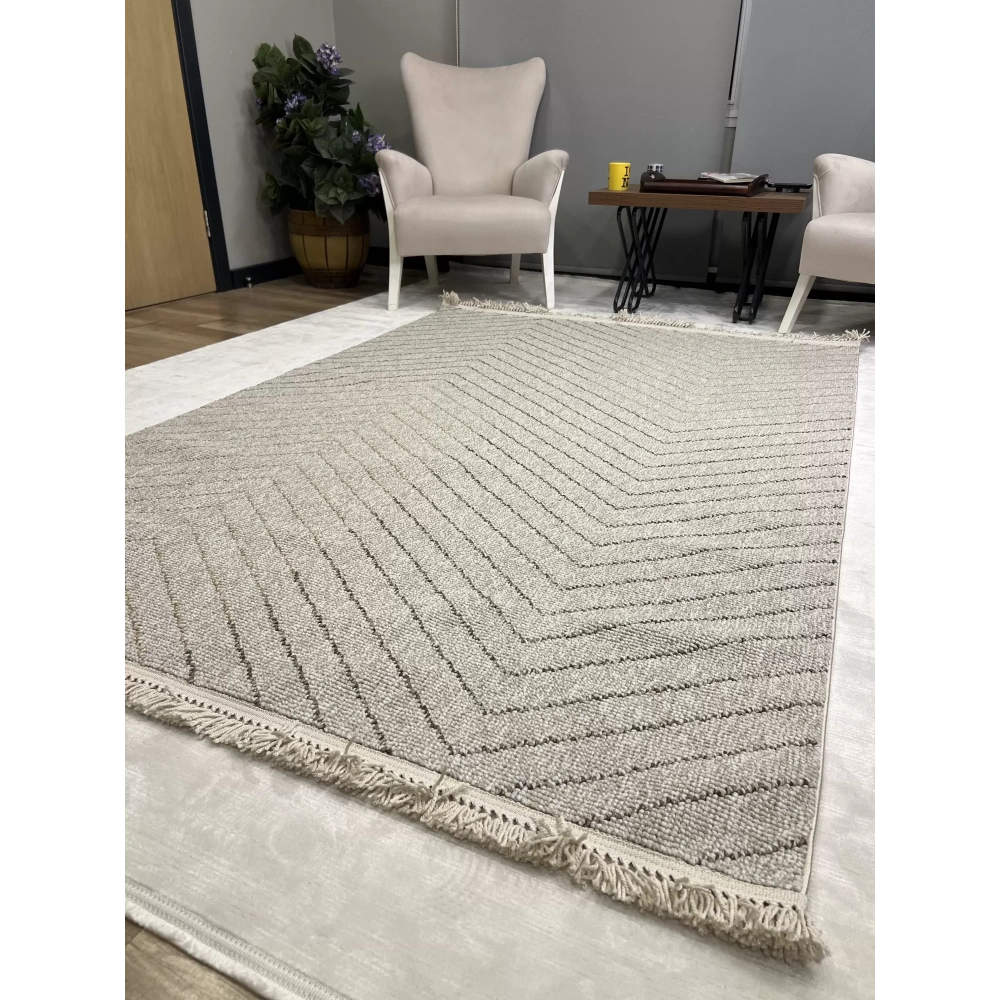 Sanat Halı Lora Plus 3924 Bej İskandinav Halı