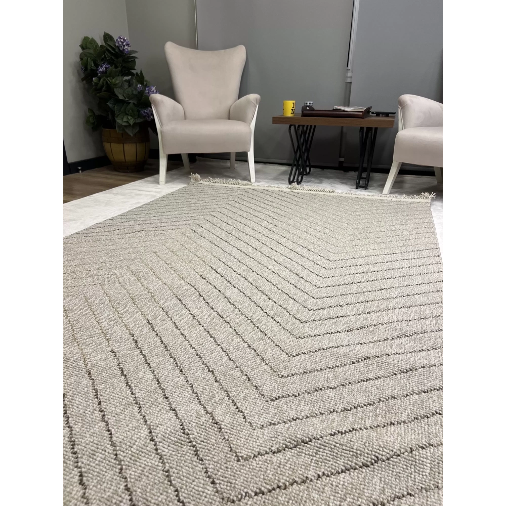 Sanat Halı Lora Plus 3924 Bej İskandinav Halı