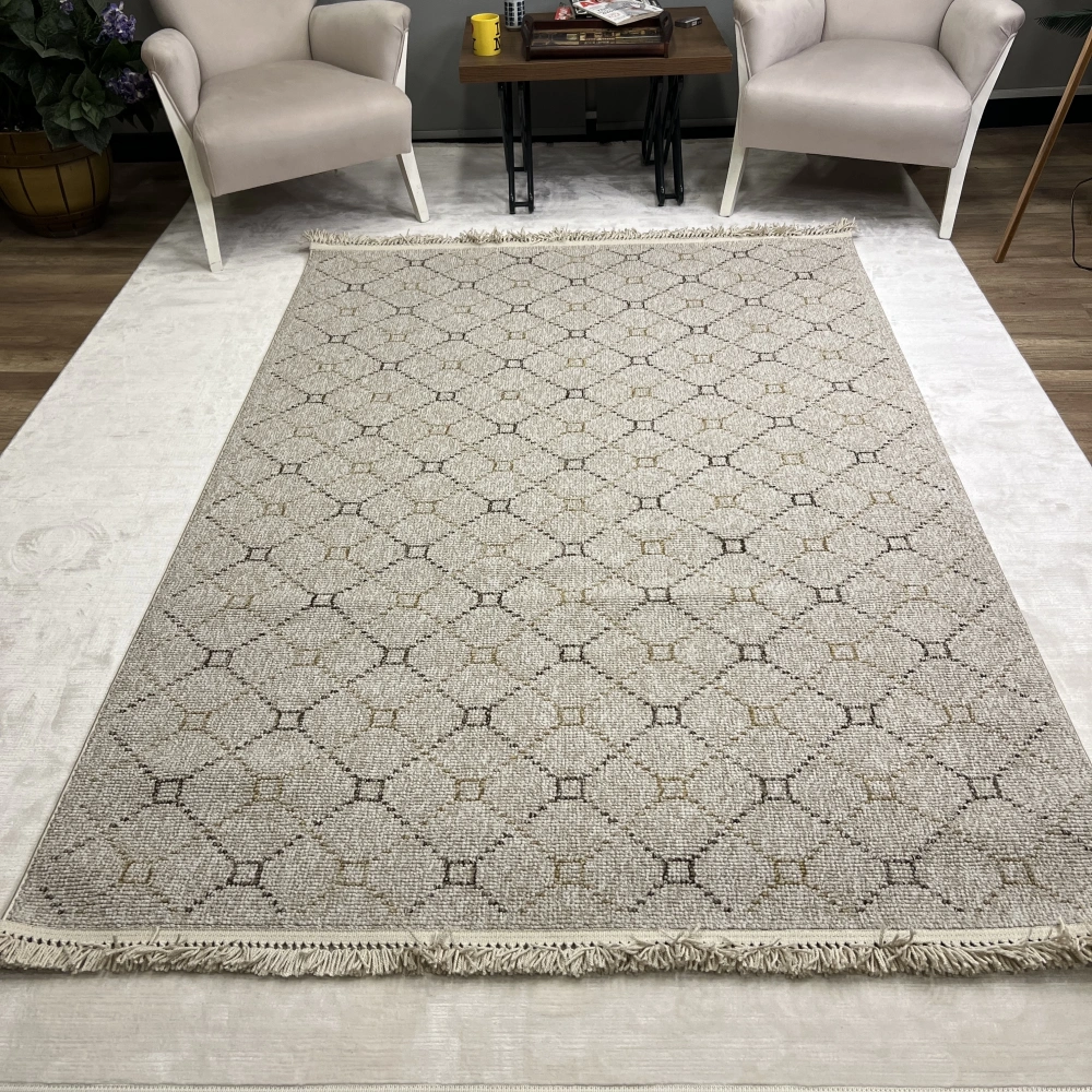 Sanat Halı Lora Plus 3925 Bej İskandinav Halı