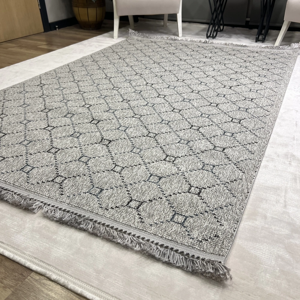 Sanat Halı Lora Plus 3926 Gri İskandinav Halı