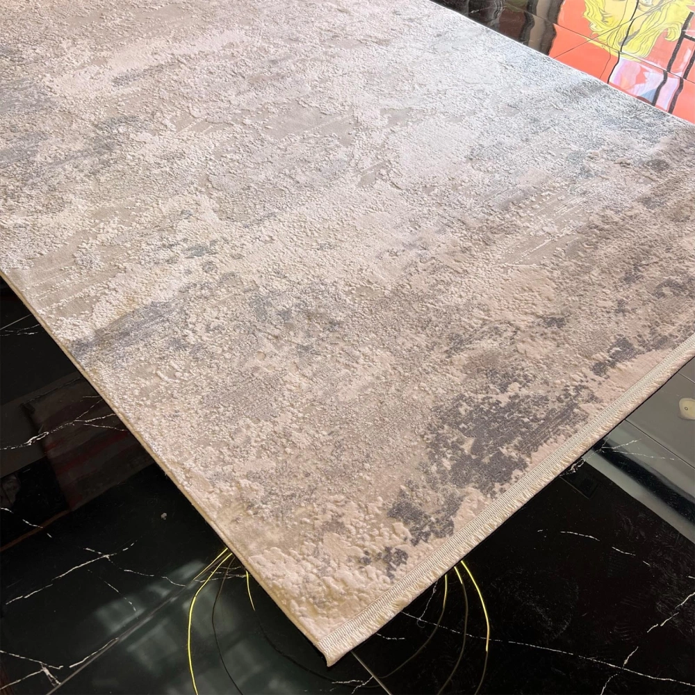 Sanat Halı Mira 3574 Krem Gri Modern Salon Halısı