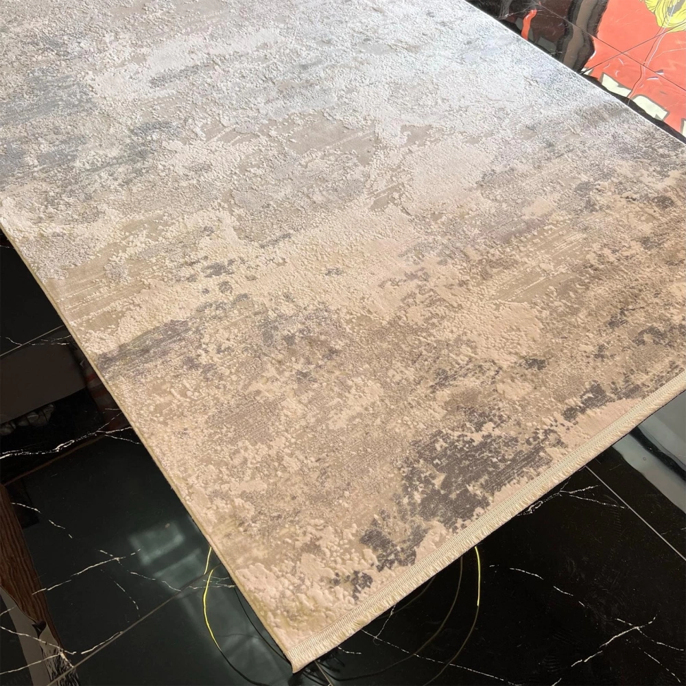 Sanat Halı Mira 3574 Krem Gri Modern Salon Halısı