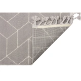 Eko Halı Urban URB 03 Grey White Etnik Desenlere Sahip Hav Toz Vermez Yumuşak Dokulu Modern Halı