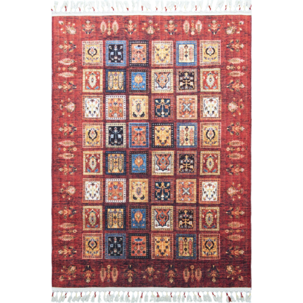 Tuğra Halı Şal 10650 Fırsat Etnik Desenli Modern Kilim