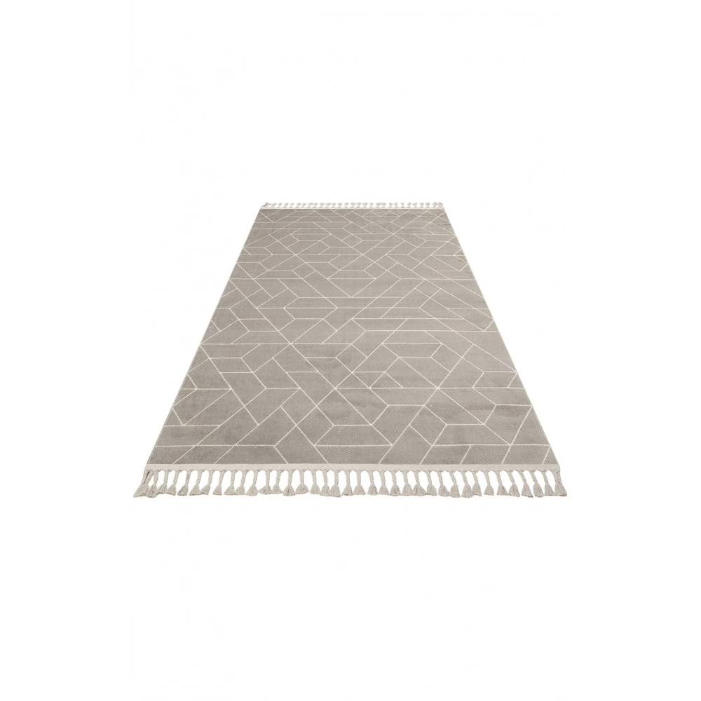 Eko Halı Urban URB 03 Grey White Etnik Desenlere Sahip Hav Toz Vermez Yumuşak Dokulu Modern Halı