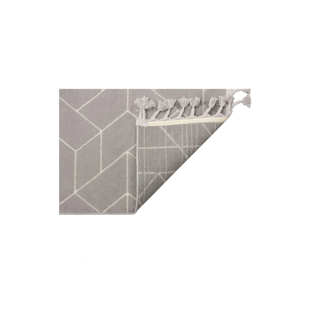 Eko Halı Urban URB 03 Grey White Etnik Desenlere Sahip Hav Toz Vermez Yumuşak Dokulu Modern Halı