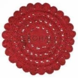 Eko Halı Flatweave CA-105 Red 120x120 1,44 M2 Daire Dekoratif Jüt Kilim