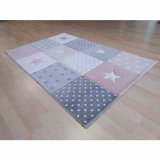Eko Halı Kids Kds 05 Grey Pink Çocuk Halısı