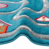 Eko Halı Kids KDS 19 Blue Grey Çocuk Halısı