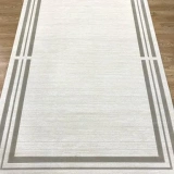 İpek Halı Sardes 6141 A Bej Çerçeveli Modern Salon Halısı