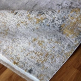 Sanat Halı Doku 1083 Gri Hardal Modern Salon Halısı