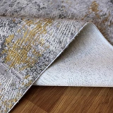 Sanat Halı Doku 1083 Gri Hardal Modern Salon Halısı