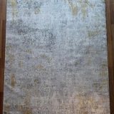 Sanat Halı Doku 1083 Gri Hardal Modern Salon Halısı