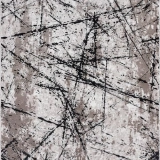 Hoom Rugs Napoli 413 Bej Siyah Modern Salon Halısı