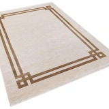 Hoom Rugs York 201 Gold Çerçeveli Modern Salon Halısı