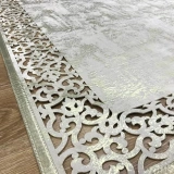 Hoom Rugs Deri Halı 01 Cream Gold Dekoratif Deri Halı