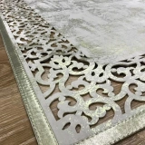 Hoom Rugs Deri Halı 01 Cream Gold Dekoratif Deri Halı