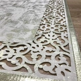 Hoom Rugs Deri Halı 01 Cream Gold Dekoratif Deri Halı