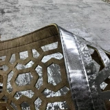 Hoom Rugs Deri Halı 02 Grey Silver Dekoratif Deri Halı