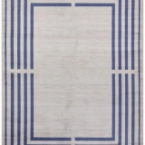 Hoom Rugs York 205 Lacivert Çerçeveli Modern Salon Halısı