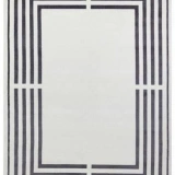 Hoom Rugs York 205 Krem Gri Çerçeveli Modern Salon Halısı