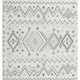 Eko Hali Arya Ar 05 Beige Blue Yikanabilir Pamuk Cift Tarafli Kilim