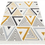 Eko Halı Arya AR 18 Yellow Grey Yıkanabilir Pamuk Kilim