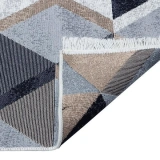 Eko Halı Arya AR 10 Beige Black Yıkanabilir Pamuk Çift Taraflı Kilim