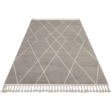 Eko Halı Urban URB 02 Grey White Etnik Desenlere Sahip Hav Toz Vermez Yumuşak Dokulu Modern Halı