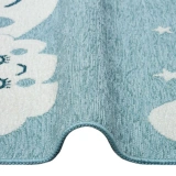 Eko Halı Noa Baby NB 02 Blue Yıkanabilir Çift Taraflı Yumuşak Dokulu İnce Çocuk-Bebek Odası Halısı