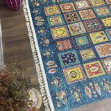Tuğra Halı Şal 10640 Fırsat Etnik Desenli Modern Kilim