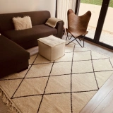 Hoom Rugs Monaco 3021 Siyah Beyaz İskandinav Halı