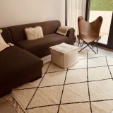 Hoom Rugs Monaco 3021 Siyah Beyaz İskandinav Halı