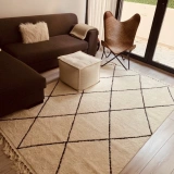 Hoom Rugs Monaco 3021 Siyah Beyaz İskandinav Halı