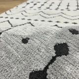 Hoom Rugs Monaco 3022 Siyah Gri İskandinav Halı