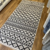Hoom Rugs Retro 6201 V Vizon Modern Desenli Yıkanabilir Dokuma Kilim