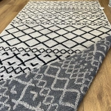 Hoom Rugs Retro 6201 V Vizon Modern Desenli Yıkanabilir Dokuma Kilim