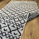 Hoom Rugs Retro 6201 V Vizon Modern Desenli Yıkanabilir Dokuma Kilim