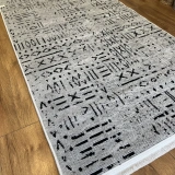 Hoom Rugs Retro 6202 G Gri Modern Desenli Yıkanabilir Dokuma Kilim