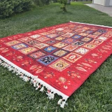 Tuğra Halı Şal 10650 Fırsat Etnik Desenli Modern Kilim