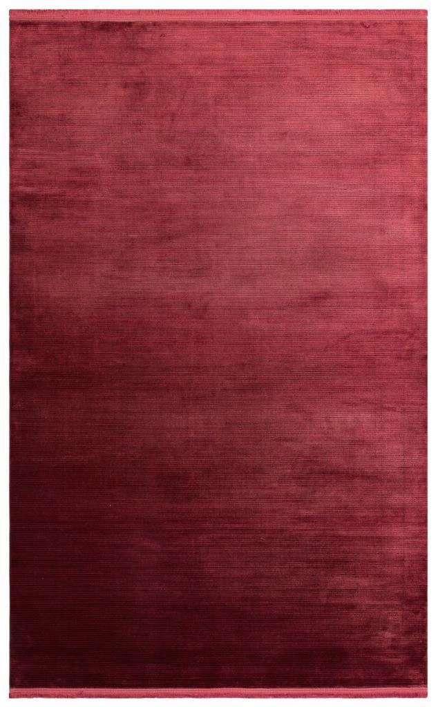 Eko Halı Cordoba Plain DB Plain Burgundy Parlak Yüksek Alçak Dokulu Modern Makine Halısı