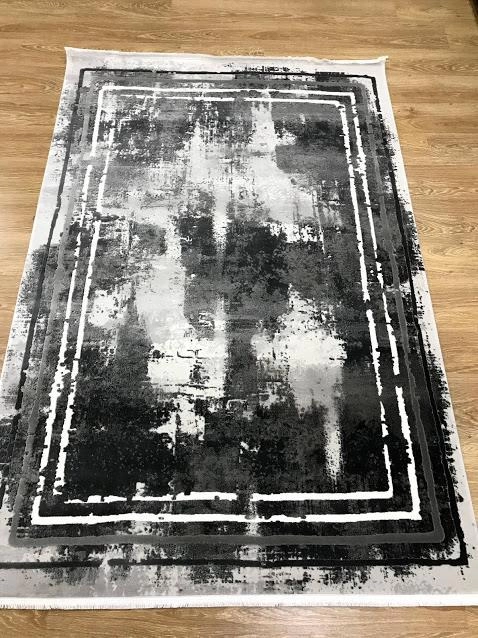 Hoom Rugs Asperos 4386 A Gri Antrasit Modern Salon Halısı