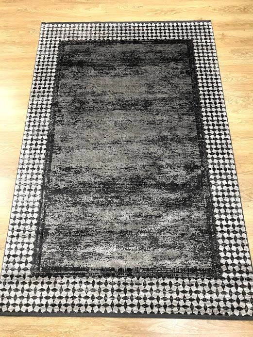 Hoom Rugs Rome 8704 Gri Antrasit Modern Salon Halısı