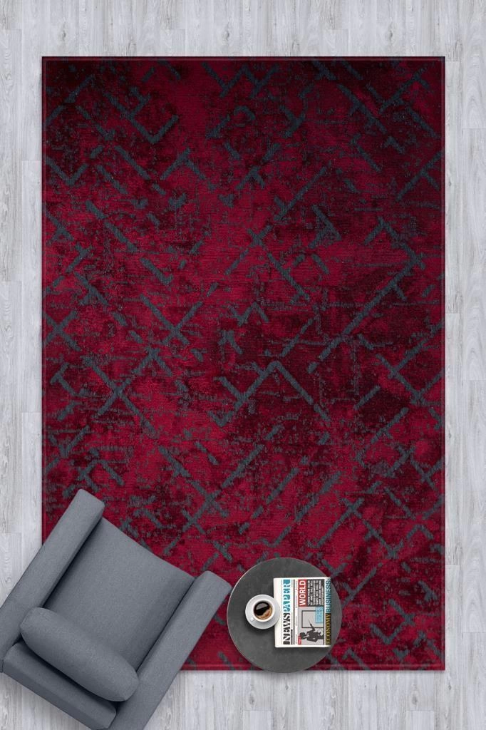 Hoom Rugs Secret Kilim Red Yıkanabilir Dekoratif Kilim